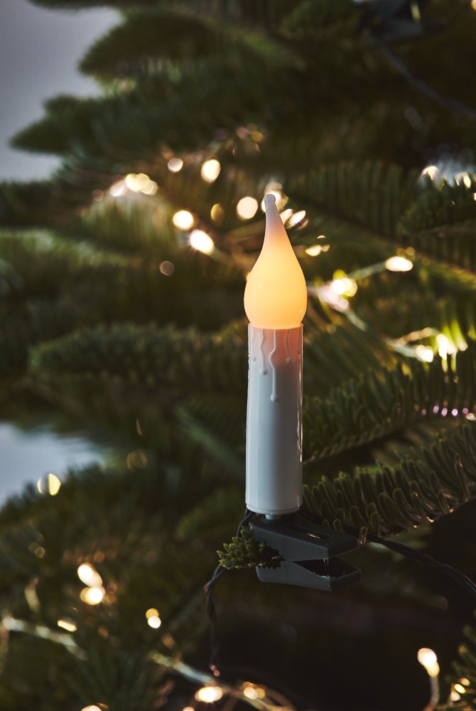 Christmas Tree Candle Chain with Clips